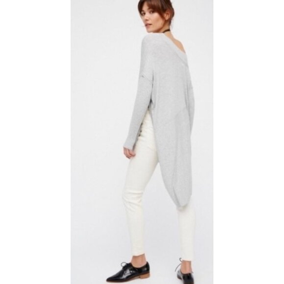Free People Grapevine Heather Grey Asymmetrical Tunic - Picture 1 of 7